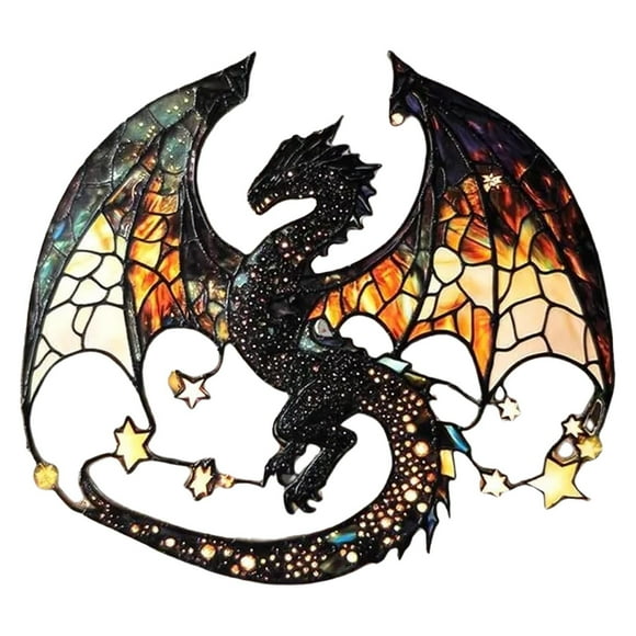 Fan Tasy D R Agon Acrylique Fenêtre Suspendue 2D Plat Acrylique Dragon Attrape-Soleil Décoration Suspendue Thème Agon Fenêtre Animal Teinté Salon de Cor Gi Ft