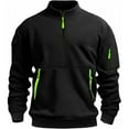 thumbnail image 3 of Vividxx Sweatshirts For Men Fall Winter Stand Collar Half Zipper And Multiple Pockets Comfy Casual, 3 of 4