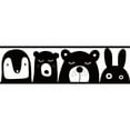thumbnail image 1 of IBA Indianbeautifulart White Penguin|Rabbit & Bear Face Cartoon Fabric Laces For Crafts Printed Velvet Trim Fabric Sewing Border Ribbon Trims 9 Yards 2 Inches, 1 of 2