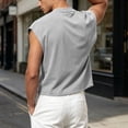 thumbnail image 6 of Kalauyu Sleeveless Athletic Tank Tops for Men Round Neck Cotton Blend Loose Summer Breathable Solid Color Workout Sleeveless Tees, 6 of 9