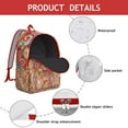 thumbnail image 4 of Vintage Artistic Backpack for Women, Waterproof Laptop Daypack with Floral Bohemian Pattern for Work or School, 4 of 4