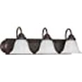 thumbnail image 3 of Nuvo 60/325 Three Wall-Vanity Light Fixture, 3, Old Bronze/Alabaster Glass, 3 of 6