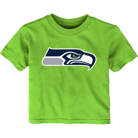 Infant Neon Green Seattle Seahawks Primary Logo T-Shirt