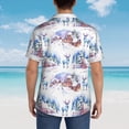 thumbnail image 6 of Goofa Snowy Cottage Holiday Scene Hawaiian Shirt for Men, Unisex Summer Beach Casual Short Sleeve Button Down Shirts,Aloha Tropical Floral print shirt-XX-Large, 6 of 9