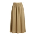 thumbnail image 5 of Vmvidoty Cotton Linen Skirts for Women S-3XL Maxi Length Summer Skirts Button High Rise A-Line Fashion Flowy Long Business Skirt Khaki S, 5 of 6