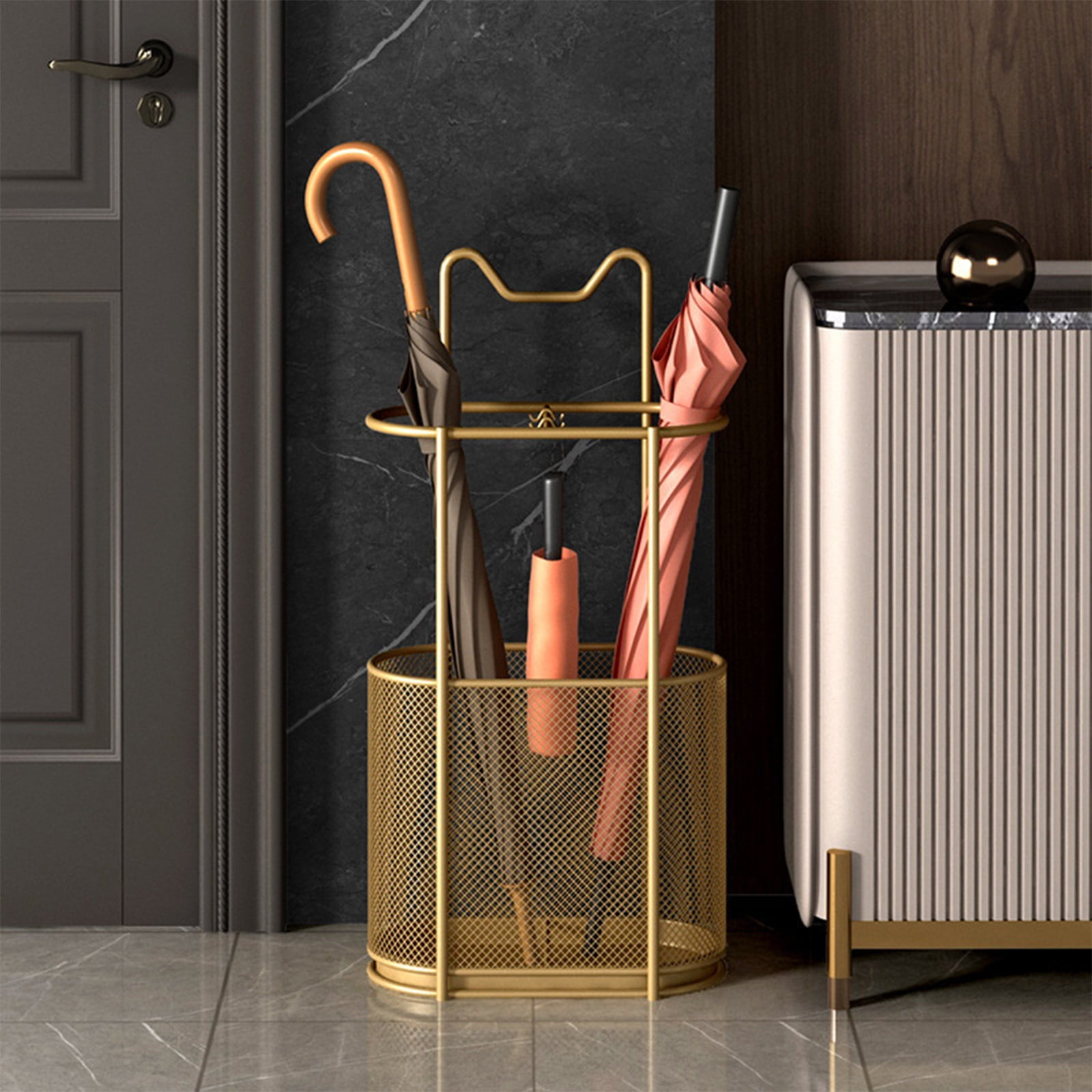 Umbrella Stand, Umbrella Holder with Drip Tray, Umbrella Organizer, for Hallway, Porch, Office and Door Entrances