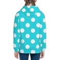 thumbnail image 6 of Pofeuu Aqua And White Polka Dot Print Teenage Zipper Hoodie Sweatshirts Hooded Casual Jackets With Pocket For Boys Girls-Medium, 6 of 6