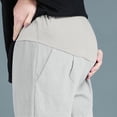 thumbnail image 5 of Ohufall Women's Plus Size Maternity Shorts Fashion Casual Over The Belly Pregnancy Shorts Summer Loose Comfy Cotton Linen Shorts, 5 of 5