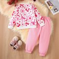 thumbnail image 2 of ZIXKCGDSE Baby Girl Clothes Flower Print Long Sleeve Top and Jogger Pants Cute Fall Outfits Size 4-5 Years, 2 of 5