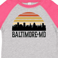 thumbnail image 4 of Inktastic Baltimore Maryland Skyline Sunset Boys or Girls Toddler T-Shirt, 4 of 5