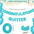 thumbnail image 2 of Pre Strung Congratulations Quitter Glitter Banner Funny Retirement Banner Graduation Party Decorations Going Away Supplies Garland for Men Women Gifts, No DIY(Sky Blue 2 pairs), 2 of 14