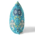 thumbnail image 2 of Amrita Sen Coussin Soufflé et Fermé en Broadcloth Peacock Everest Intérieur Extérieur Bleu Turquoise, 2 of 2