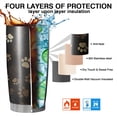 thumbnail image 7 of 20 Oz Paw Print Coffee Tumbler Double Wall Insulated Stainless Steel Water Bottle | Metal Reusable Thermoses Flask with Cup Cap | Leak & Sweat Proof with Anti-Dust Lid, 7 of 7