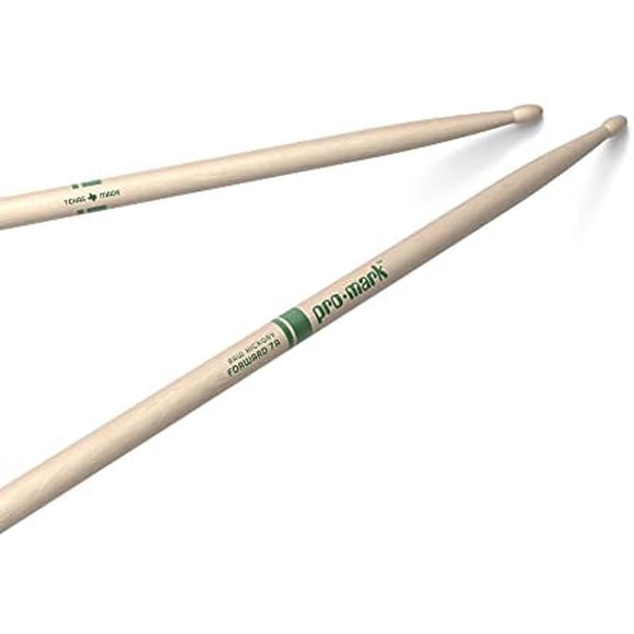 Promark TX7AW American Hickory Natural Wood Tip, Single Pair, Unlacquered