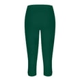 thumbnail image 5 of Bovemsi Yoga Pants For Women Cropped 2025 High Waisted Lightweight Comfortable Solid Color Soft Casual Pajama Capri Leggings,M, 5 of 5