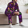 thumbnail image 7 of Lsque Mardi Gra2 Pattern Long Sleeve Pajama Set for Men - Soft 2-Piece Sleepwear and Loungewear Set with Pockets, Comfy Nightwear-Medium, 7 of 7