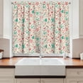 thumbnail image 2 of Ambesonne Botanical Kitchen Curtains, Cactus Plant Blossoms, 55"x39", Dark Coral Sea Green, 2 of 3