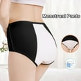 thumbnail image 6 of Rciityk Black Womens Menstrual Period Underwear High Waisted Panties Menstrual Leak Proof Heavy Panties Ladies Comfort Breathable Panties 2PCS - Spring/Summer Savings Clearance, 6 of 7