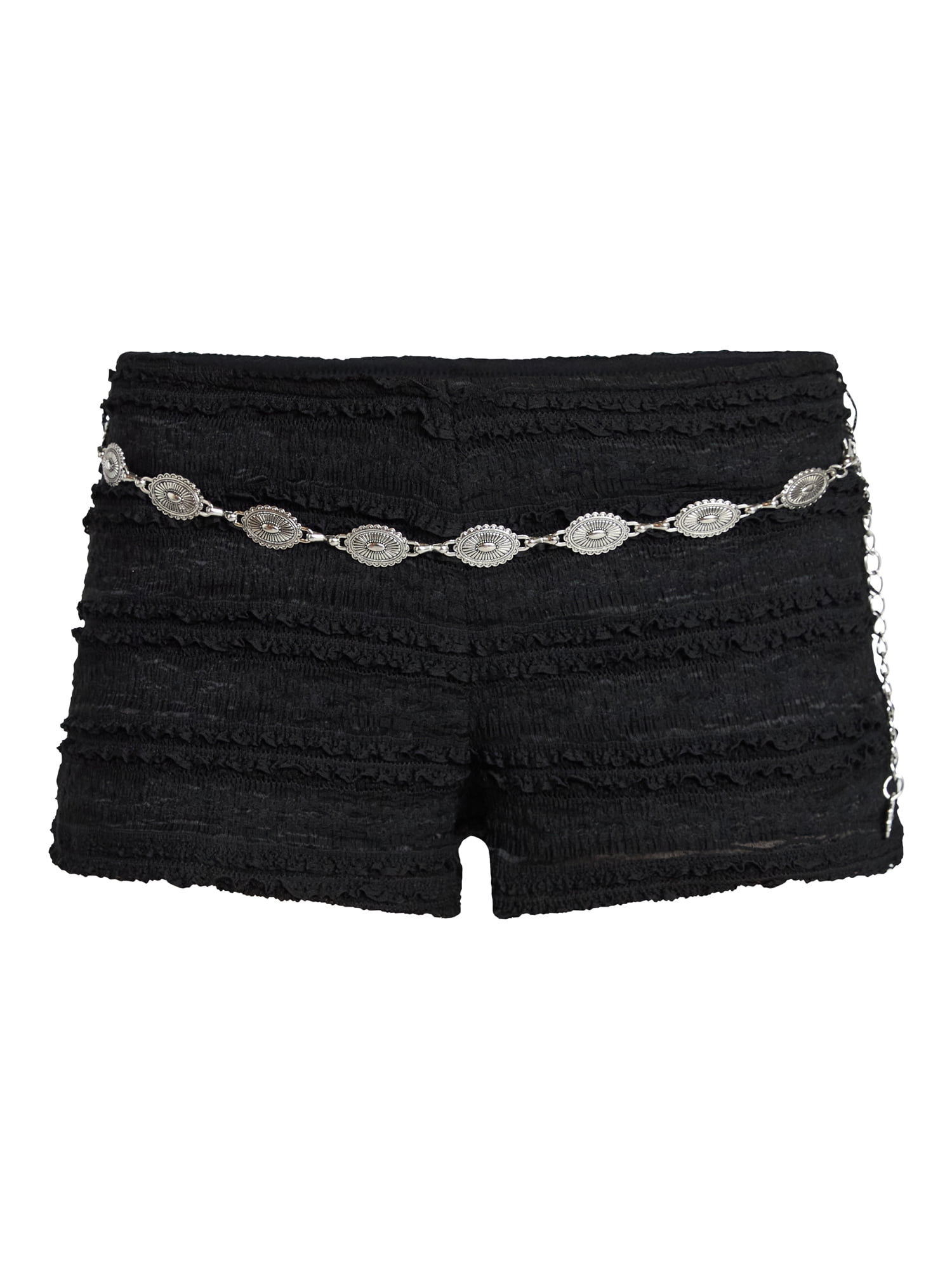 No Boundaries' Belted Ruffle Bloomer Shorts, 2.5" Inseam, Women's XXS-XXL