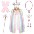 thumbnail image 5 of Princess Dress-up Jewelry Toys for Toddler Girls 3-6 Years, Princess Costume Cloak Set for Girls Party Dress, 5 of 7