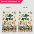 thumbnail image 4 of Hello Spring Adorable gnomes butterflies flowers Spring Garden Flag Vertical Double Sided Spring Summer Garden Flag Seasonal Rustic Yard Lawn Outdoor Decor 12.5x18" style 4, 4 of 4