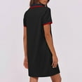 thumbnail image 5 of ZOELNIC Women's Polo Dress Short Sleeve V Neck Casual Summer Mini Shirt Dress With Pockets, XL, 5 of 9