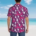 thumbnail image 4 of Gukieu Vintage Vinyl Record Print Men's Short-sleeved Shirts, Button-down Lapel Hawaiian Shirts, T-shirts, Beach Vacation Summer Casual Wear,Large, 4 of 7