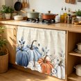 thumbnail image 6 of Thanksgiving Fall Cabinet Curtain 35"Wx35"L,Dustproof Under Sink Skirt with Self Adhesive Tape,Farmhouse Orange Blue Pumpkin Leaf Cabinet Curtain Cover for Kitchen Sink,Bathroom Vanity,Laundry Room, 6 of 9
