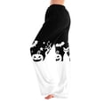thumbnail image 2 of Kintue Halloween Pajama Pants for Women, Funny Pumpkin Ghost Print Trousers, Soft Wide Leg Palazzo Pants, Fall Loungewear, 2 of 7