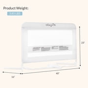 Dream On Me Lightweight Mesh Security Adjustable Bed Rail for Toddler in White, Fits for Twin, Full, Queen, Toddlers and Bunk Size Beds with a Mattress height less than 5 inches only.