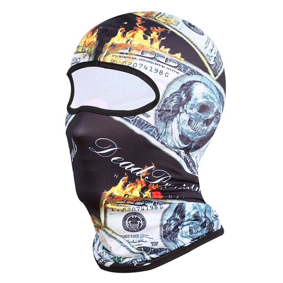 3D Printed Breathable Full Face Mask, Windproof Sunscreen Hood for Motorcycle Cycling and Carnival, Multicolor, One Size