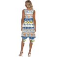 thumbnail image 5 of HELLHERO Side Pockets Sleeveless Sundress, Tropical Hibiscus Summer Sleeveless Dress Polyester Fabric Long Lasting Wear Asymmetric Hem Midi Dress Non Fade, 5 of 8