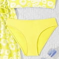 thumbnail image 6 of Staki Girls 3 Piece Swimsuit Girls Swimsuit 3 Piece Tropical Print Bikini Set Teens Bathing Suit with Drawstring Quick Dry Cover Up 5-12Y(Yellow,7-8 Years), 6 of 6