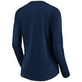 thumbnail image 3 of Women's Navy Milwaukee Brewers Core Official Logo Long Sleeve V-Neck T-Shirt, 3 of 3