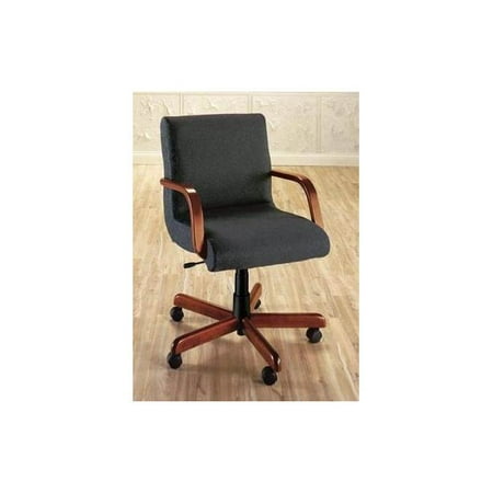 Scoop Management Swivel Chair W Wood Arms 300 024 Laguna Fabric