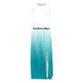 thumbnail image 5 of B91xZ Robes Babydoll pour Femmes Patchwork Col Rond Sans Manches Chandail Fluide Plissé Mini Robe, Bleu Clair G, 5 of 5