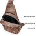 thumbnail image 4 of Qwtwty Mens Crossbody Bag Fashionable Versatile Men's Shoulder Bag Chest Bag Small Bag Travel Travel Leisure Soft Leather Work Crossbody Bag Men And Women, 4 of 6