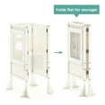 thumbnail image 4 of Guidecraft Classic Kitchen Helper Kids' Step Stool - Ivory: Folding, Adjustable Wooden Toddler Tower - Children's Learning Furniture, 4 of 6