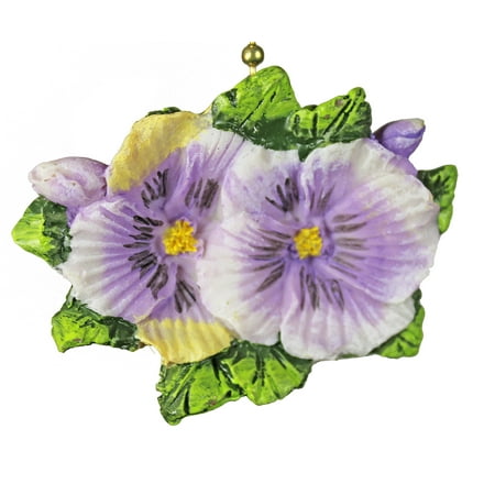 

purple pansies flowers floral porch ceiling fan or light pull