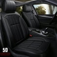 thumbnail image 5 of Maidao Car Seat Covers Leather Set Universal for toyota for Avalon 2000-Present 5 Seats Front Rear Seat Protector Full Set, Waterproof Cushion Black, 5 of 7
