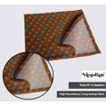 thumbnail image 3 of Vargottam Designer Cotton Canvas Napkins - Set of 12, 20-Inch, Brown Block Print, Durable & Absorbent Cloth Napkins for Dining, Parties, and Home Decor - Machine Washable, 3 of 7