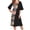 Red, variant on IROINNID Women's Short Sleeve Prints Sundress Fashion Sexy Diamond Loose Casual Dresses Round Neckline Below The Knee Dress