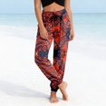 thumbnail image 2 of SONXAHE Women's Paisley Print Jogger Pants Light Cut Weekend Walk Daily Travel Trousers, 2 of 6