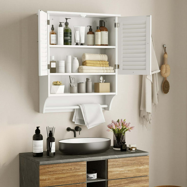 Wall Mounted and Mirrored Bathroom Cabinet - Costway