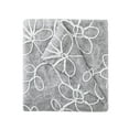 thumbnail image 3 of Dainty Home Rita 3D Floral Chenille Embroidered Solid Sheer Linen Look 76" x 84" Window Curtain Panel Pair in Silver, 3 of 8