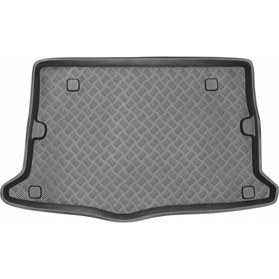 Rezaw-Plast Custom Fit Cargo Mat for Hyundai Veloster 2012 2013 2014 2015 2016 2017 All-Weather Trunk Liner Waterproof Odorless PE No-Trim Durable 1/16in Thick Black