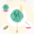 thumbnail image 3 of Uxcell 6 Pcs Ramilletes de Novio Pins de Rosa para Hombres Ceremonia de Boda Aniversario Prom Fiesta Formal, Verde Menta (4.7"x2"), 3 of 7
