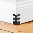 thumbnail image 3 of 4 PC Baseboard Skiffers, Skiffers Corner Protectors, Vintage Decorative Metal Corner Protectors for Furniture Wall, Floor Stair Corner Dust Guards, Retro Right Angle Bracket Box Edge (Black, 2 Set), 3 of 16