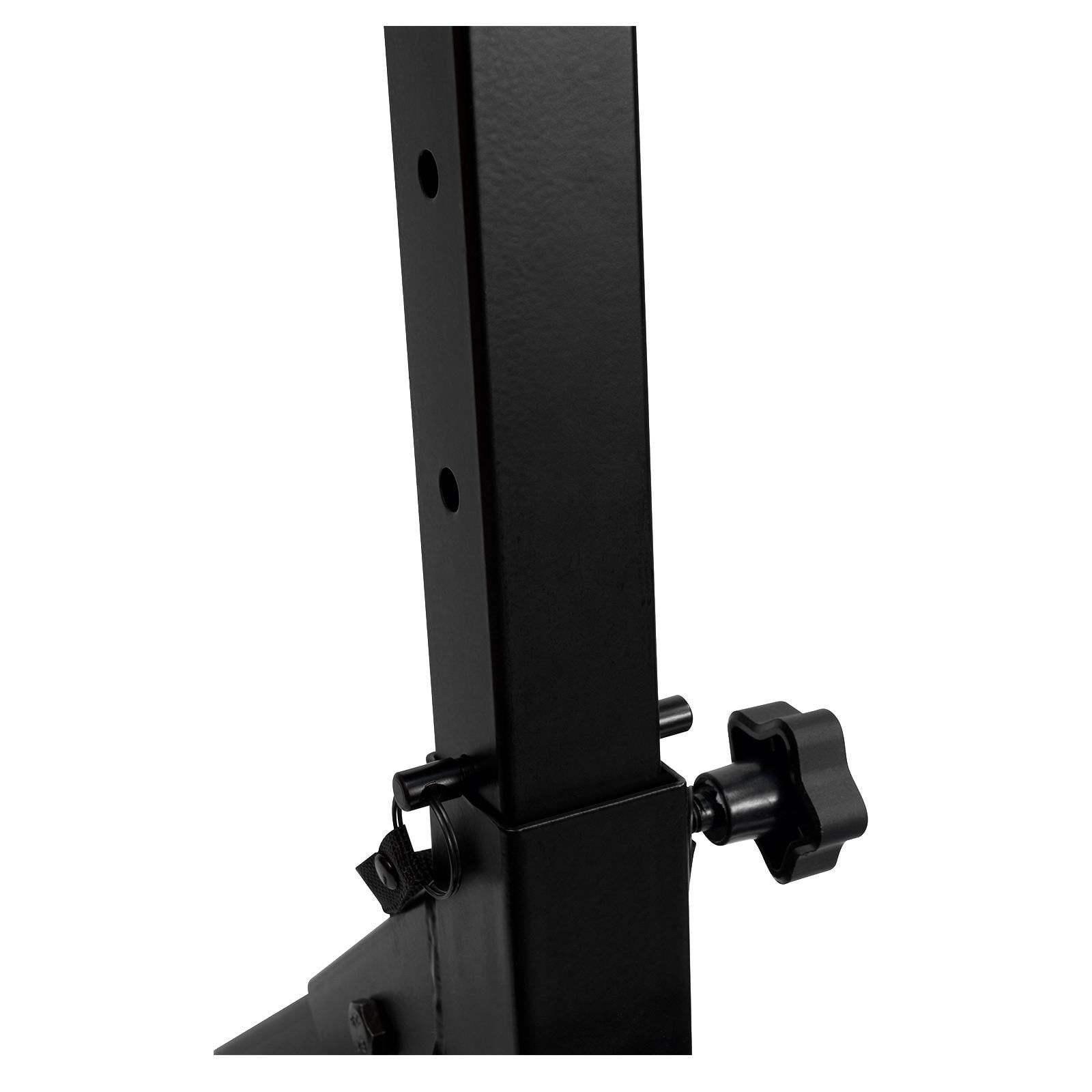Ultimate Support JS-MPF100 Music Performance Chair with Double X-Style DJ Coffin Keyboard Stand Package