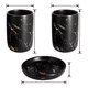 thumbnail image 4 of Juego De Accesorios Para Baño Con Diseño Mármol Elegante Negro Dorado, 4 of 5